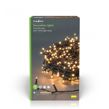 Kerstverlichting | Koord | 720 LED's | Warm Wit | 54.00 m | Licht effecten: 7 | Binnen & Buiten | Netvoeding