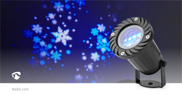 Decoratieve Verlichting | LED sneeuwvlok projector | Witte en blauwe ijskristallen | Binnen & Buiten