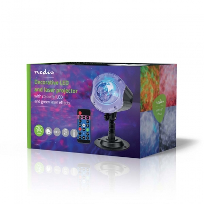Decoratieve Verlichting | LED- en laserprojector | Kleurrijke LED en groene laser | Binnen & Buiten | Afstandsbediening