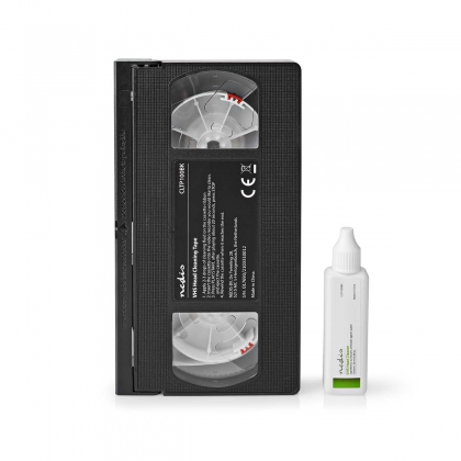 VHS-Reinigingscassette | 20 ml | VHS-Koppen | Zwart