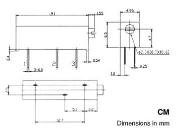 CERMET TRIMMER MULTI-TURN 10E