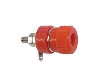 BINDPOSTEN 4mm NIKKEL - ROOD