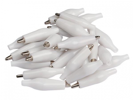 GEISOLEERDE KROKODILLENKLEM 27mm - WIT