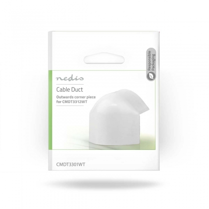 Kabelmanagement | Buis | Over de hoek | 1 Stuks | PVC | Wit