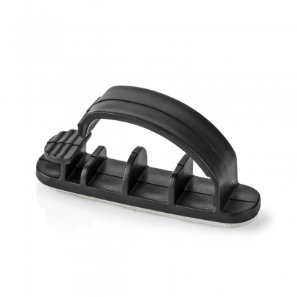 Kabelmanagement | Kabelclip | Vergrendeld | 3 Stuks | Aantal sleuven: 3 Sleuven | Maximale kabeldikte: 7.5 mm | Polypropylene | Zwart