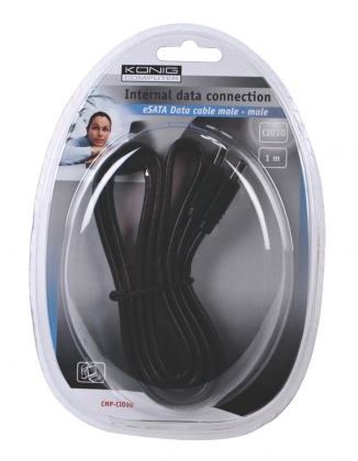 SATA 3 Gb/s Kabel eSATA Male - eSATA Male 1.00 m Zwart
