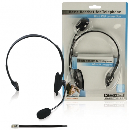 Headset On-Ear RJ9 Ingebouwde Microfoon 2.2 m Zwart