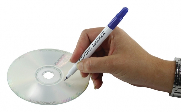 CD / DVD Marker Set Rood/Blauw/Groen/Zwart