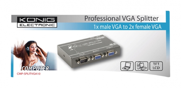 2-Poorts VGA-Splitter Grijs