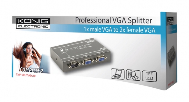 2-Poorts VGA-Splitter Grijs