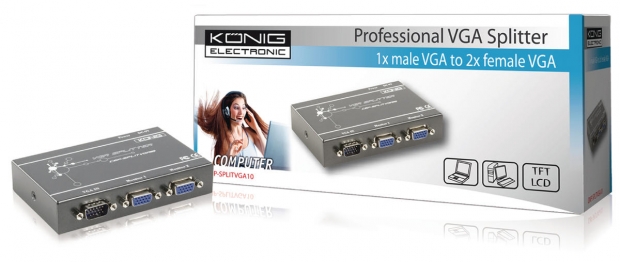 2-Poorts VGA-Splitter Grijs