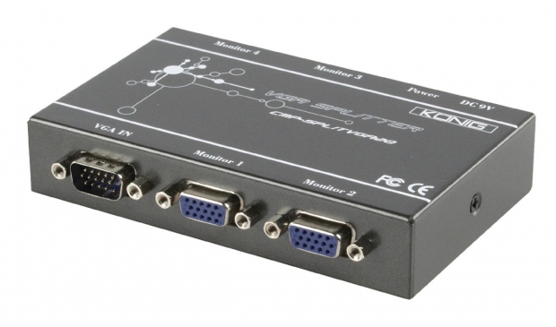 4-Poorts VGA-Splitter Grijs