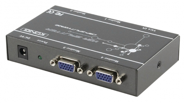 4-Poorts VGA-Splitter Grijs