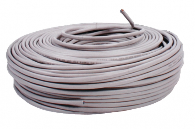 CAT5e Netwerkkabel op Haspel UTP 100 m Grijs Massieve kern