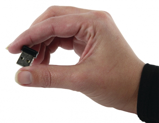 Draadloze USB-Adapter N150 2.4 GHz Zwart/Metaal