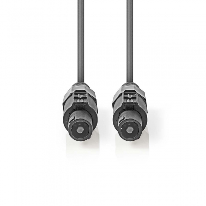 Luidsprekerkabel 1,5 mm² | Luidspreker 2-pins female - Luidspreker 2-pins female | 10 m | Grijs