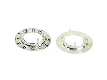 DIAL FOR 21mm BUTTON (TRANSPARENT - WHITE 12 DIGITS)