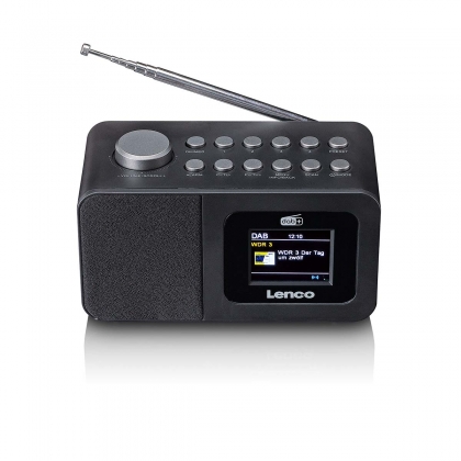DAB+/FM Radio wekker met kleurendisplay, sleeptimer en dubbele alarmfunctie Zwart