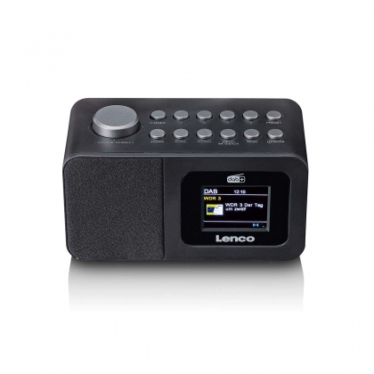 DAB+/FM Radio wekker met kleurendisplay, sleeptimer en dubbele alarmfunctie Zwart