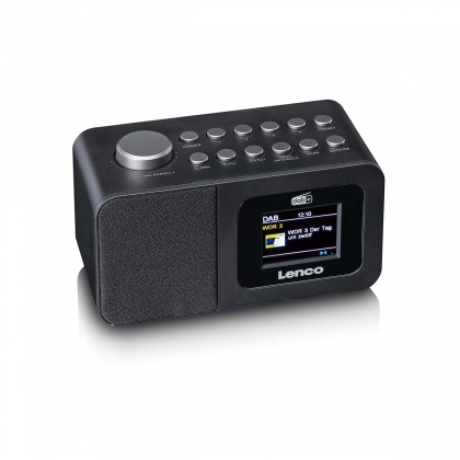 DAB+/FM Radio wekker met kleurendisplay, sleeptimer en dubbele alarmfunctie Zwart