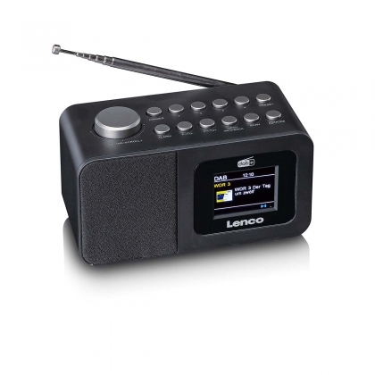 DAB+/FM Radio wekker met kleurendisplay, sleeptimer en dubbele alarmfunctie Zwart
