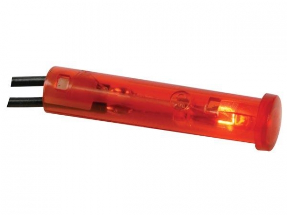 RONDE 7mm SIGNAALLAMP 24V ROOD