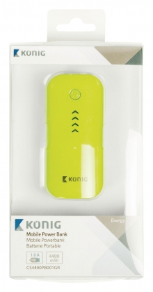 Draagbare Powerbank 4400 mAh USB Groen