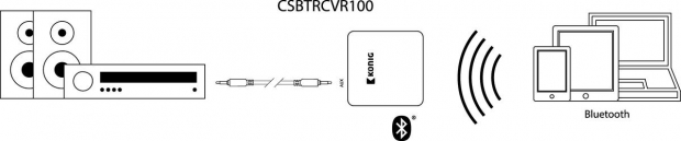 Audio-Ontvanger Bluetooth 3.5 mm Zwart