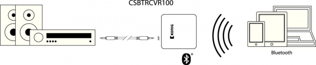 Audio-Ontvanger Bluetooth 3.5 mm Zwart