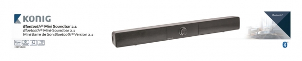 Soundbar Bluetooth 15 W Zwart