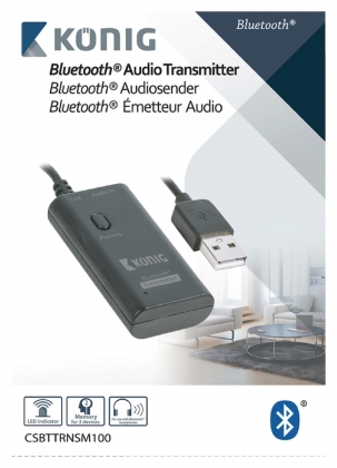 Bluetooth Audio Zender 3.5mm jack Zwart