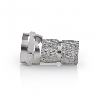 F-Connector | Recht | Male | Verguld | 75 Ohm | Twist-On | Diameter kabelinvoer: 5.5 mm | Koper | Metaal | 2 Stuks | Window Box