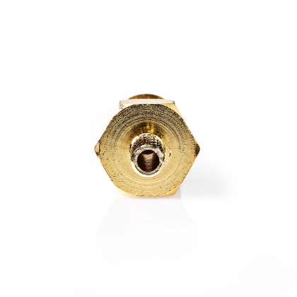 SMA-Connector | Recht | Female | Verguld | 50 Ohm | Krimp | Diameter kabelinvoer: 2.55 mm | Metaal | Goud | 2 Stuks | Doos