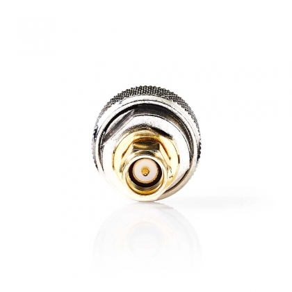 SMA-Adapter | SMA Male | N-Male | Verguld | 50 Ohm | Recht | Koper | Goud / Zilver | 2 Stuks | Doos