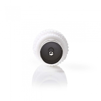 IEC (Coax) Connector | Recht | Male | Vernikkeld | 75 Ohm | Schroef | Diameter kabelinvoer: 7.0 mm | Metaal / Polyvinylchloride (PVC) | Wit | 2 Stuks | Doos