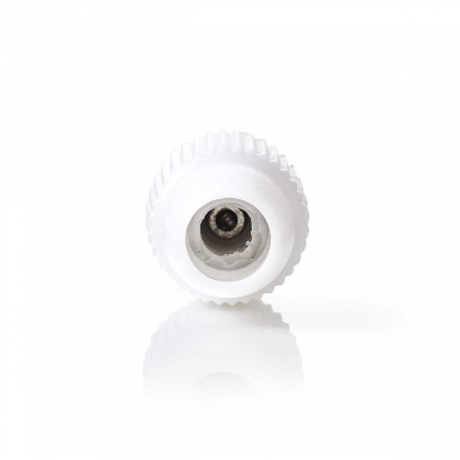 IEC (Coax) Connector | Recht | Male | Vernikkeld | 75 Ohm | Schroef | Diameter kabelinvoer: 7.0 mm | Metaal / Polyvinylchloride (PVC) | Wit | 2 Stuks | Doos