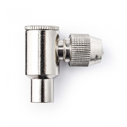 IEC (Coax) Connector | Gehoekt | Male | Vernikkeld | 75 Ohm | Schroef | Diameter kabelinvoer: 7.0 mm | Metaal | Zilver | 2 Stuks | Envelop