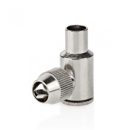 IEC (Coax) Connector | Gehoekt | Male | Vernikkeld | 75 Ohm | Schroef | Diameter kabelinvoer: 7.0 mm | Metaal | Zilver | 2 Stuks | Envelop