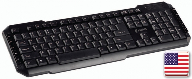 Bedraad Keyboard Multimedia USB US International Zwart