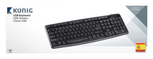 Bedraad Keyboard Multimedia USB Spaans Zwart