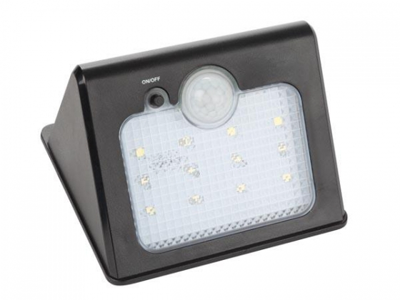 WANDLAMP OP ZONNE-ENERGIE MET PIR-SENSOR - WATERDICHT