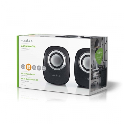 PC-Speaker | 2.0 | 12 W | 3,5 mm Male | USB Gevoed | Volumebediening