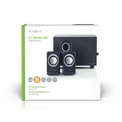 PC-Speaker | 2.1 | 33 W | 3,5 mm Male | USB Gevoed | Volumebediening