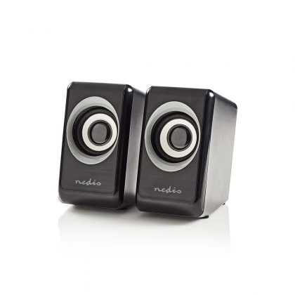 PC-Speaker | 2.0 | 18 W | 3,5 mm Male | USB Gevoed | Volumebediening | Output