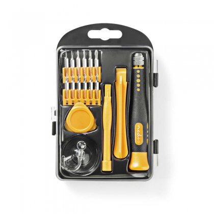 Phone/tablet repair set | 17-in-1 | PC / Smartphone / Tablet | Philips bits | Gleuf bits | Pentalobe bits | Tri-wing bits