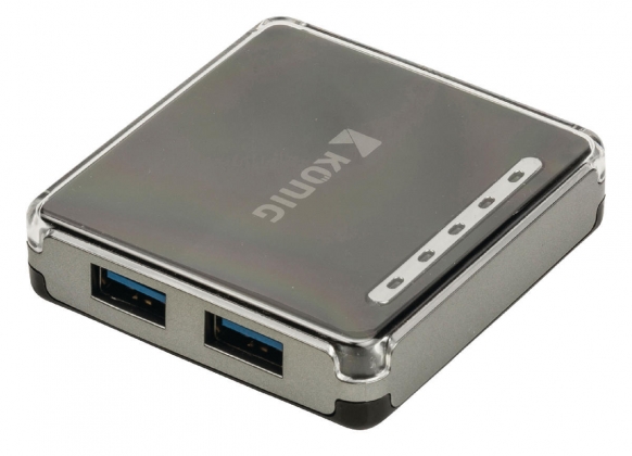 4 Poorten Hub USB 3.0 Zwart