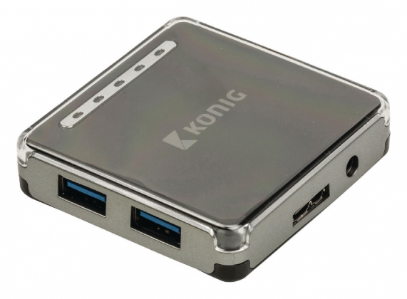 4 Poorten Hub USB 3.0 Zwart