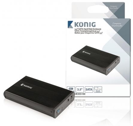 Harde Schijf Behuizing 3.5 " SATA USB 3.0 Zwart