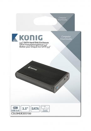 Harde Schijf Behuizing 3.5 " SATA USB 3.0 Zwart