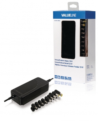 Notebookadapter 15 / 16 / 18 / 19 / 20 / 22 / 24 VDC 120 W